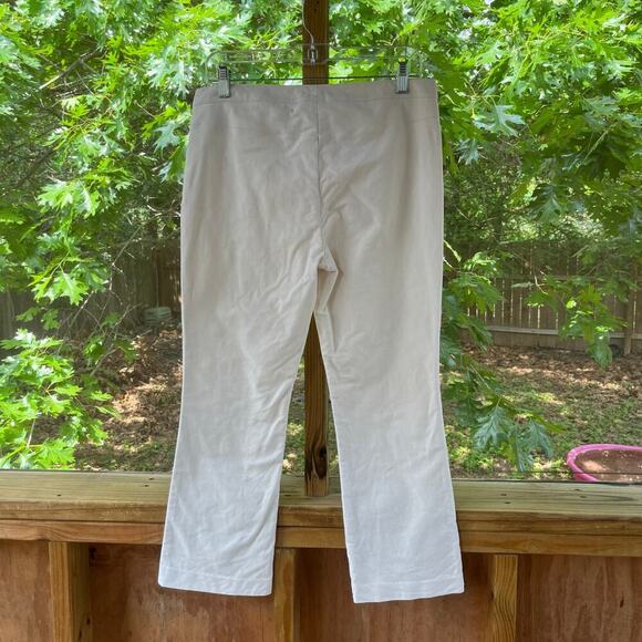 Theory Women's Moleskin Twill Crop Pant Cream Size 6 - Picture 2 of 6